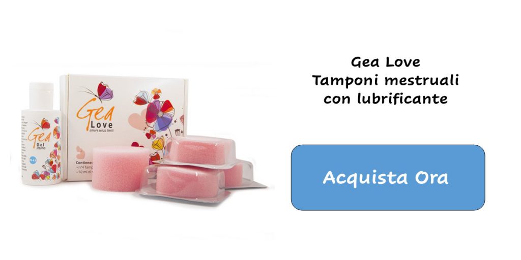 Gea Love, kit di tamponi mestruali con lubrificante, shop di Rossolimone