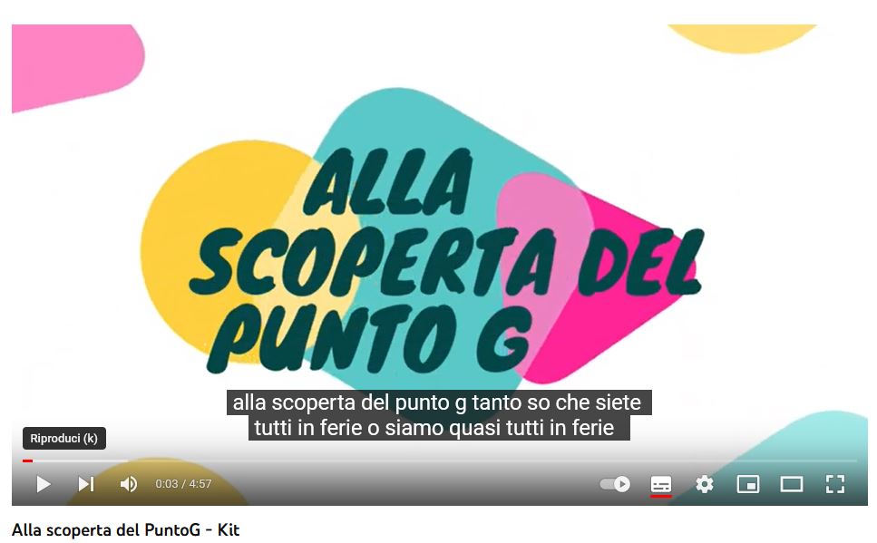 Collegamento video Youtube Alla scoperta del Punto G - squirt