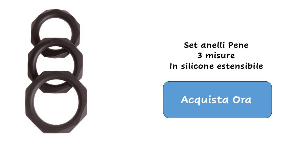 Kit di tre anelli per il pene in silicone elastico. Shop di RossoLimone