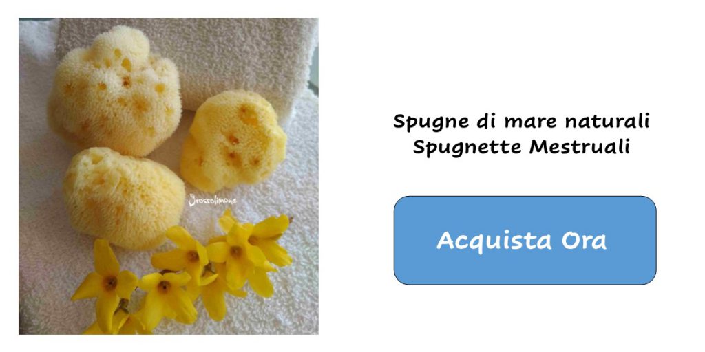 Spugne di mare naturali, spugnette mestruali, shop RossoLimone