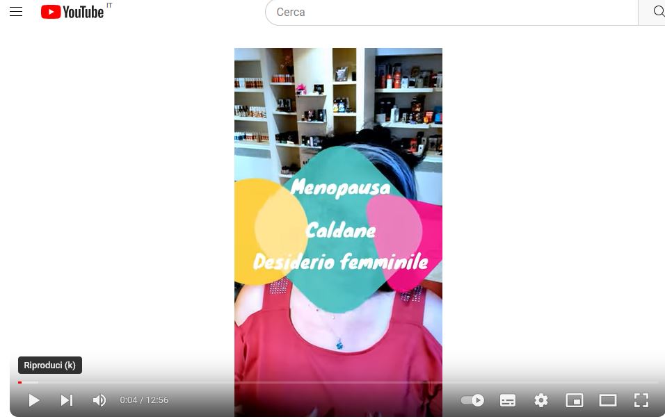 Video YouTube Menopausa e Caldane RossoLimone