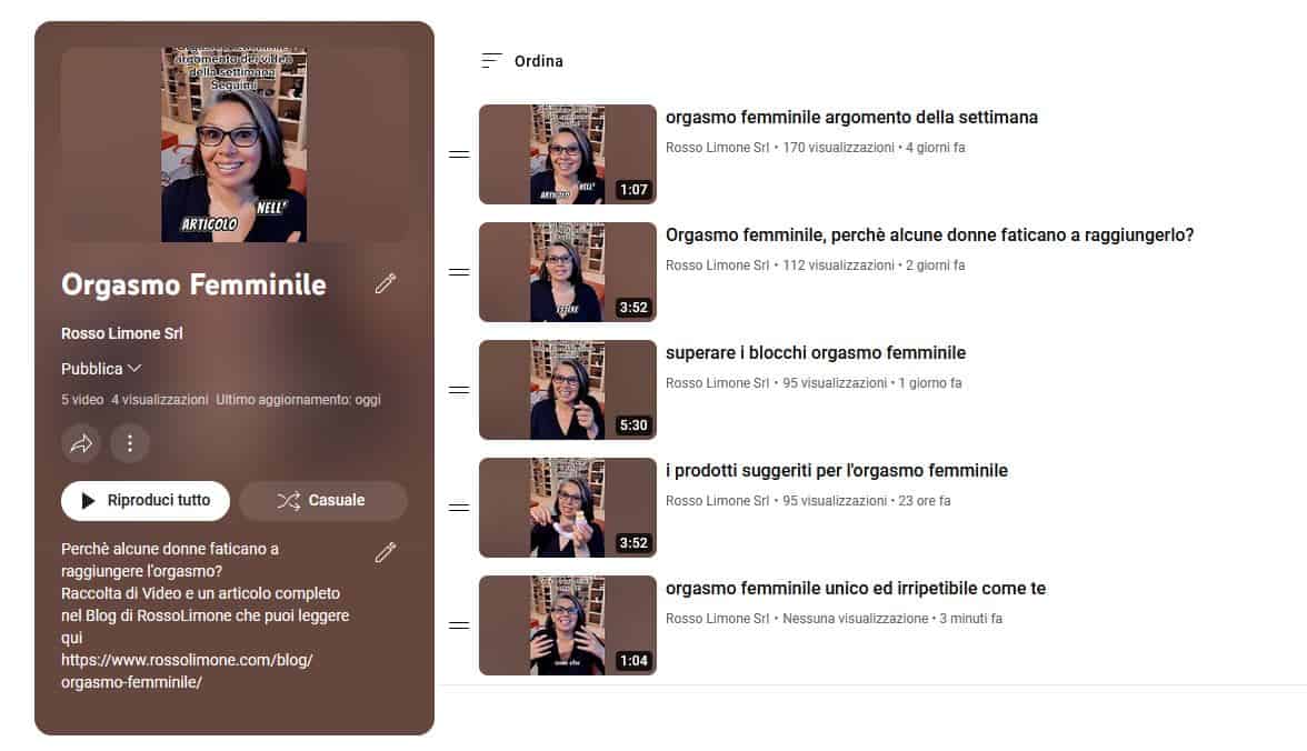 Orgasmo femminile video youtube rossolimone 1