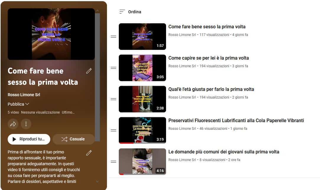 come fare sesso la prima volta video youtube rossolimone