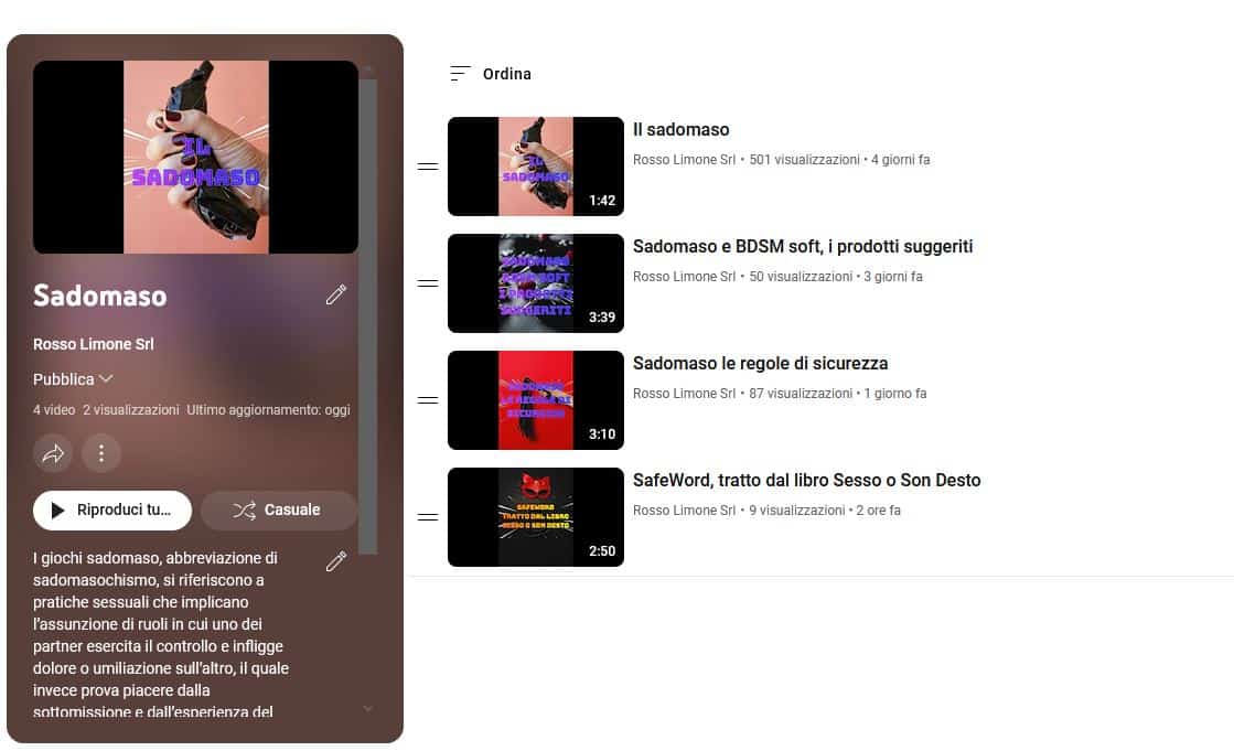 sadomaso Video YouTube RossoLimone