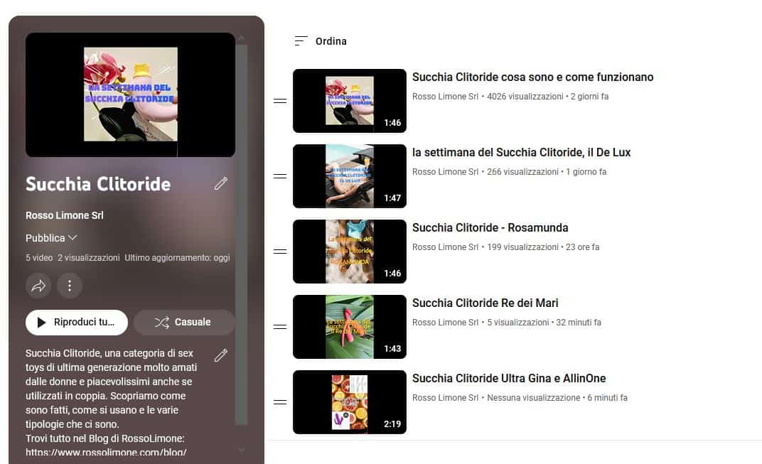 succhia clitoride video rossolimone youtube