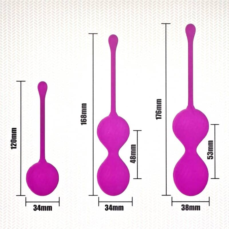 Kegel set- kit 3 palline della geisha - DIMENSIONI