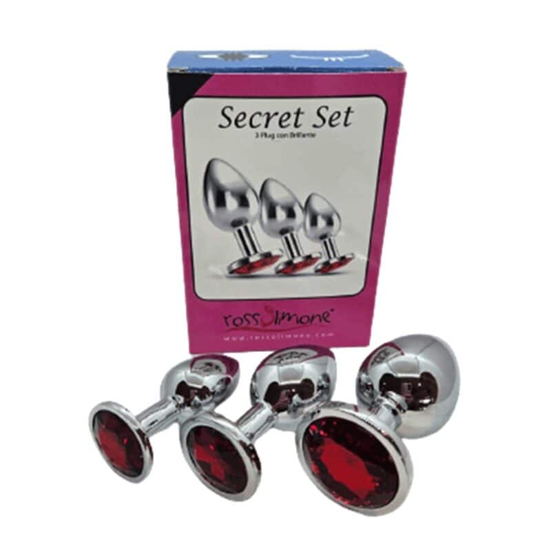 Plug acciaio con brillante rosso