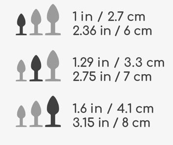Secret set Plug dimensioni