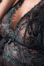 babydoll in tulle e pizzo con ricami in lurex 1