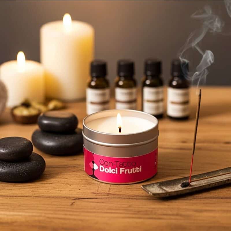 Candele da massaggio RossoLimone - Naturali