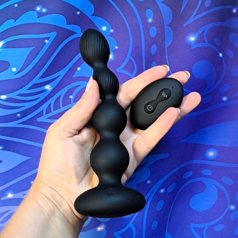 Catena anale rotante - ricaricabile mano - telecomando RossoLimone