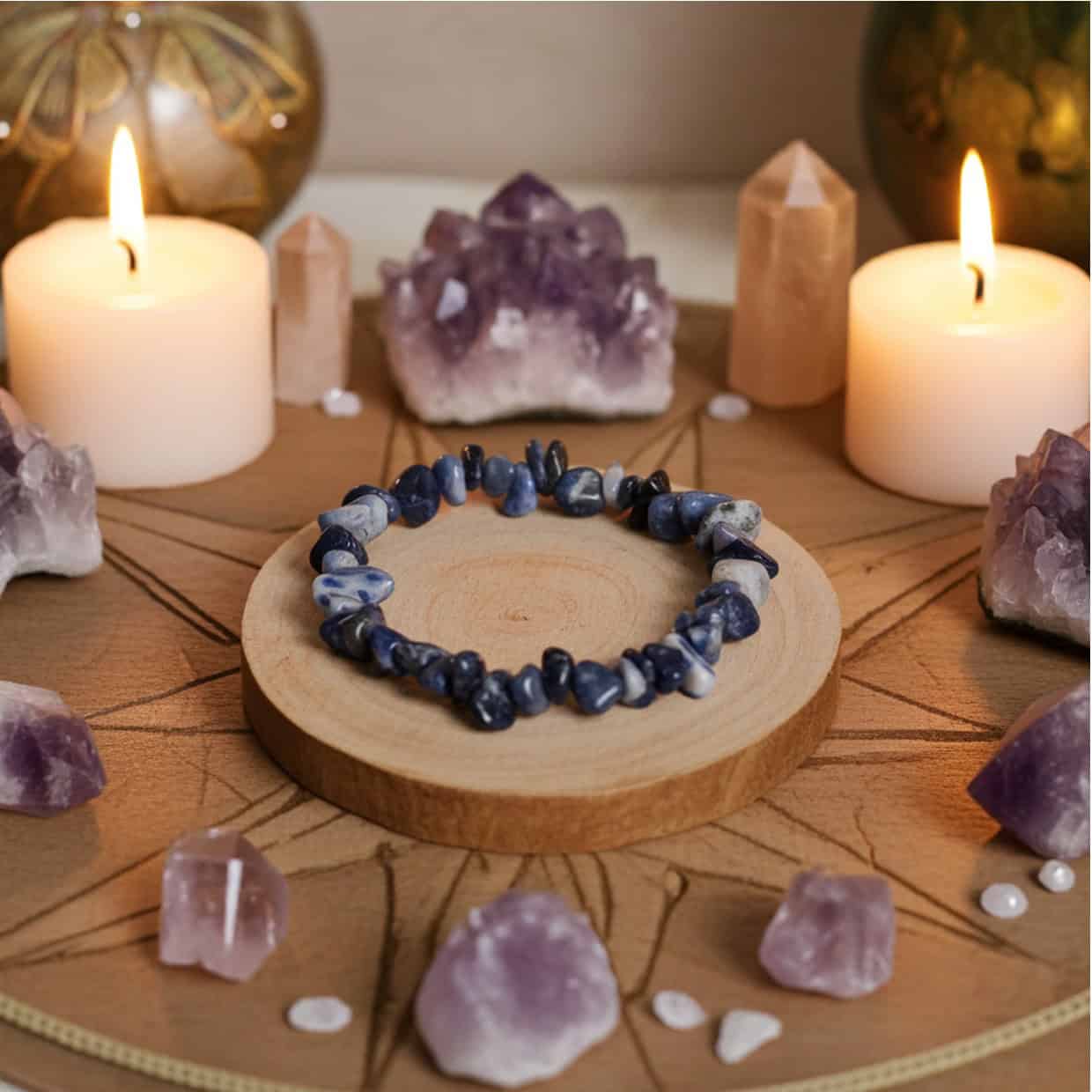 power bracelets bracciali in pietre dure Sodalite - RossoLimone