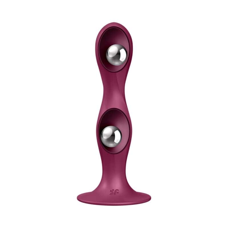 shaker dildo sfere acciaio anale vaginale rosso interno