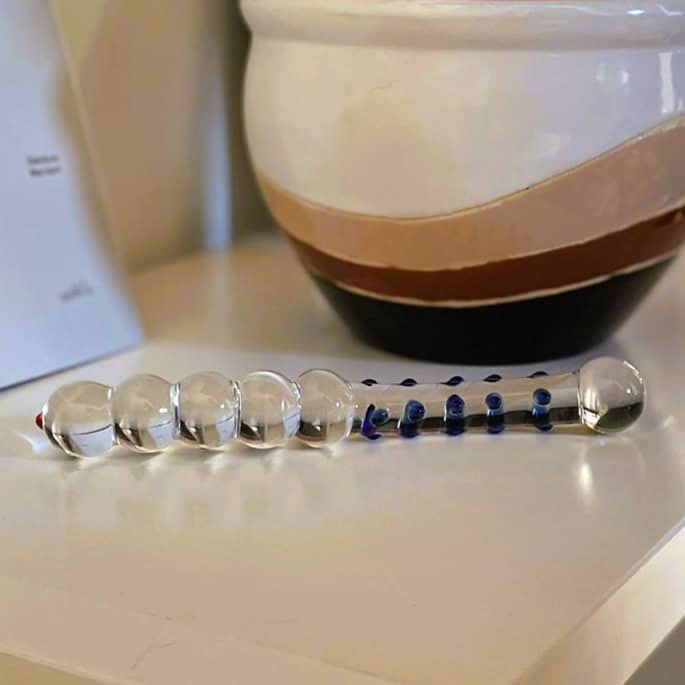 Dildo in vetro Bulles - RossoLimone - copertina