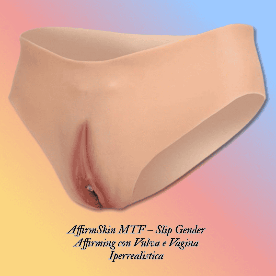 AffirmSkin MTF – Slip Gender Affirming con Vulva e Vagina Iperrealistica - copertina RossoLimone